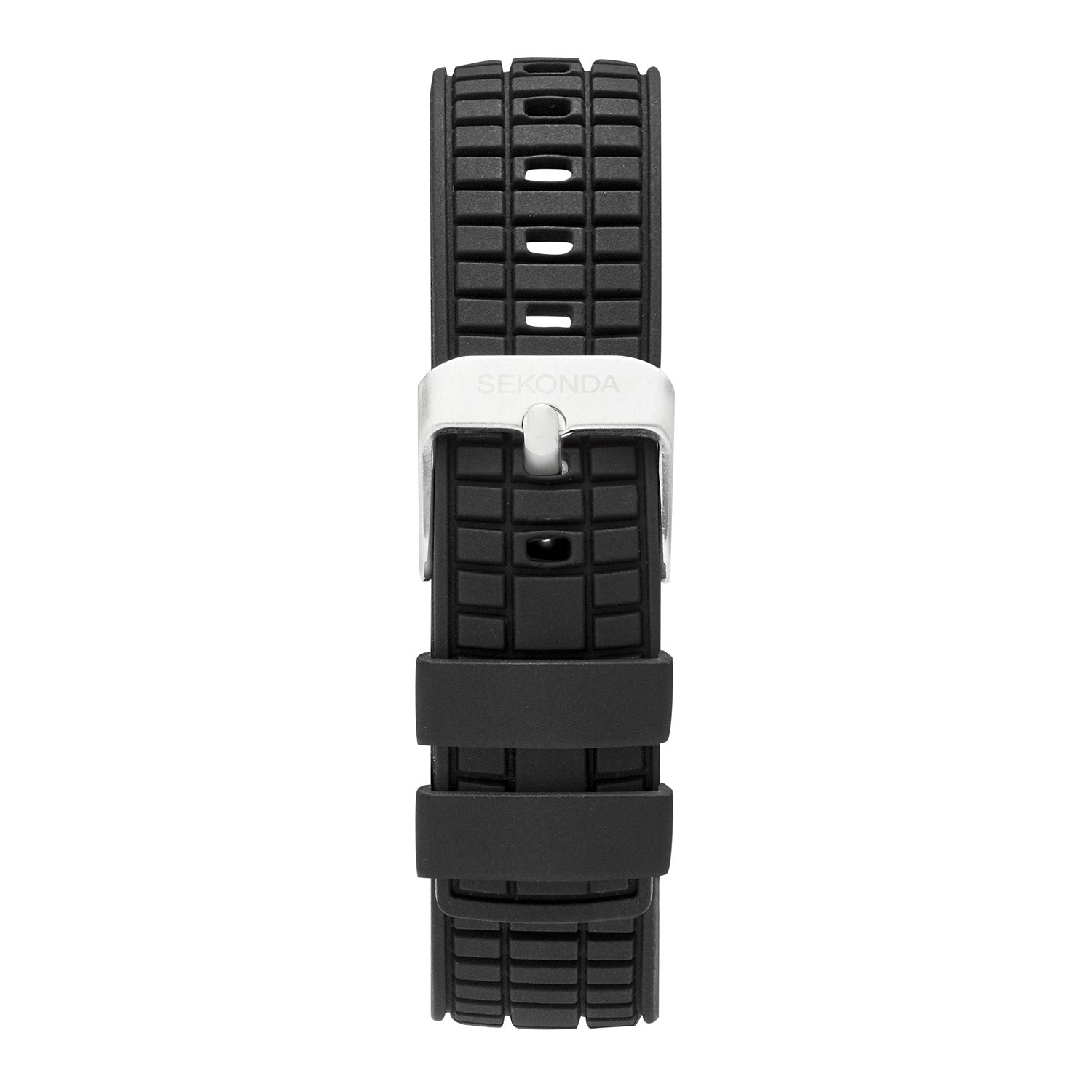 Sekonda Octaire Mens Black Dial 40mm Watch With Rubber Strap