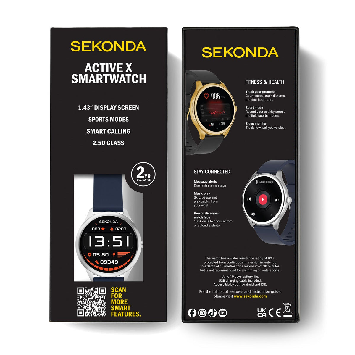 Sekonda Active X LCD Display 43mm Unisex Watch Blue SK30292