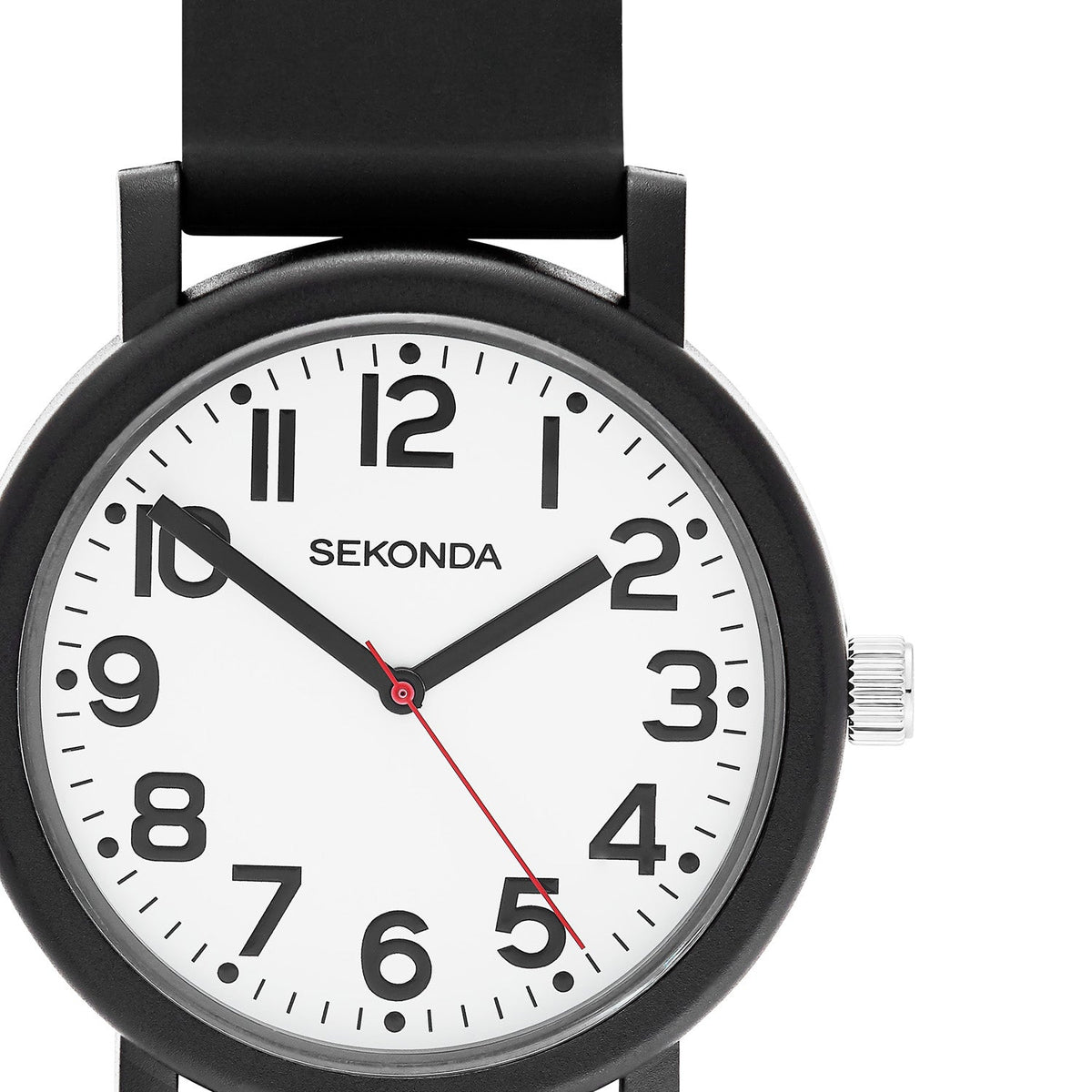 Sekonda Nova White Dial Black Silicone Unisex Watch SK30359 view 5