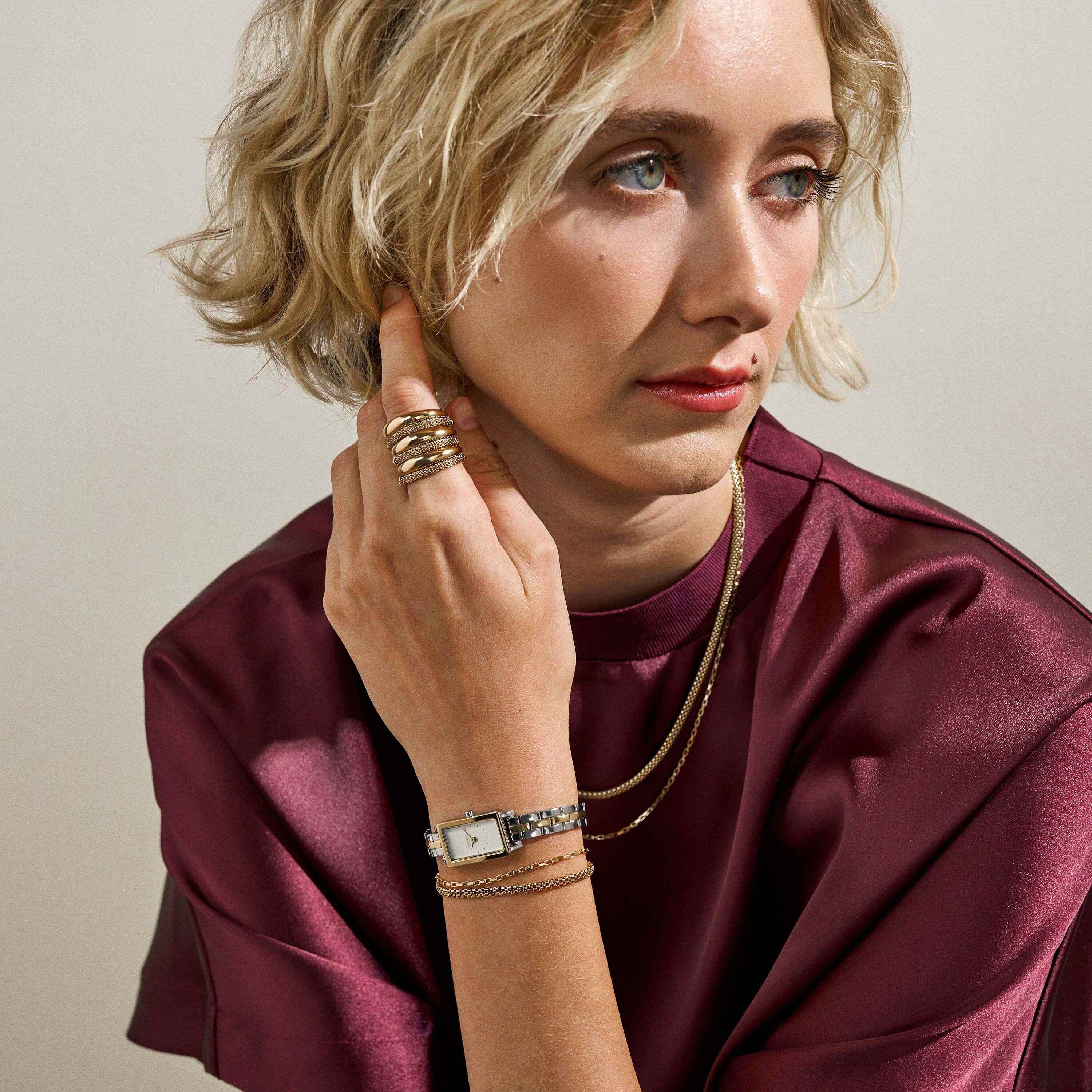 Skagen Hagen Micro White Dial Two Tone Watch SKW3155