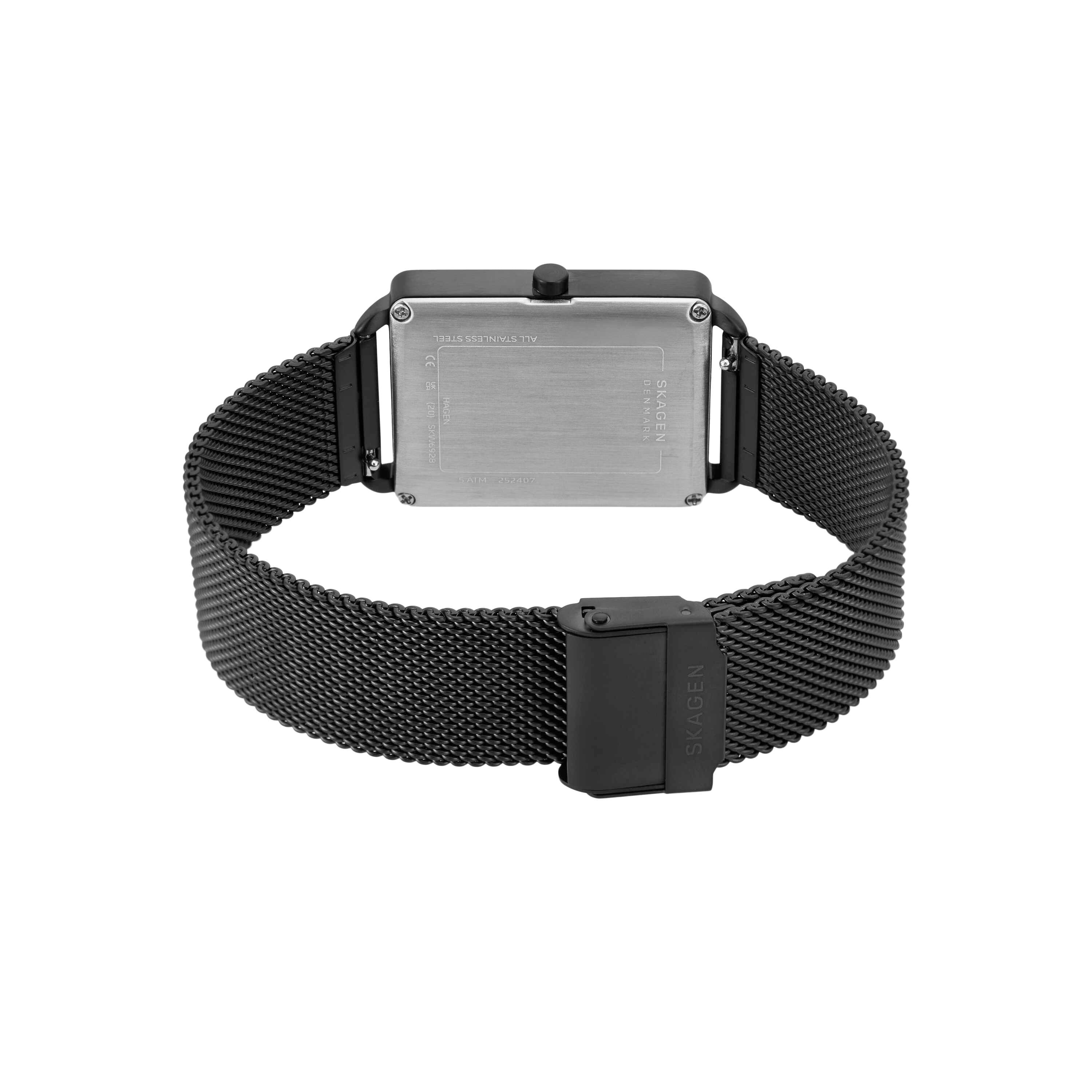 Skagen Hagen Black Dial Stainless Steel Watch SKW6928