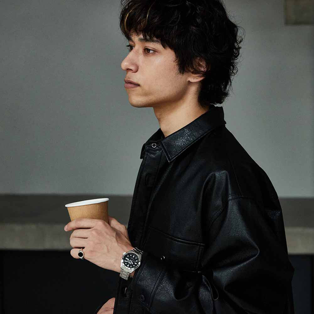 Seiko 5 Sports "DressKX" Black Dial Field Watch SRPE55K