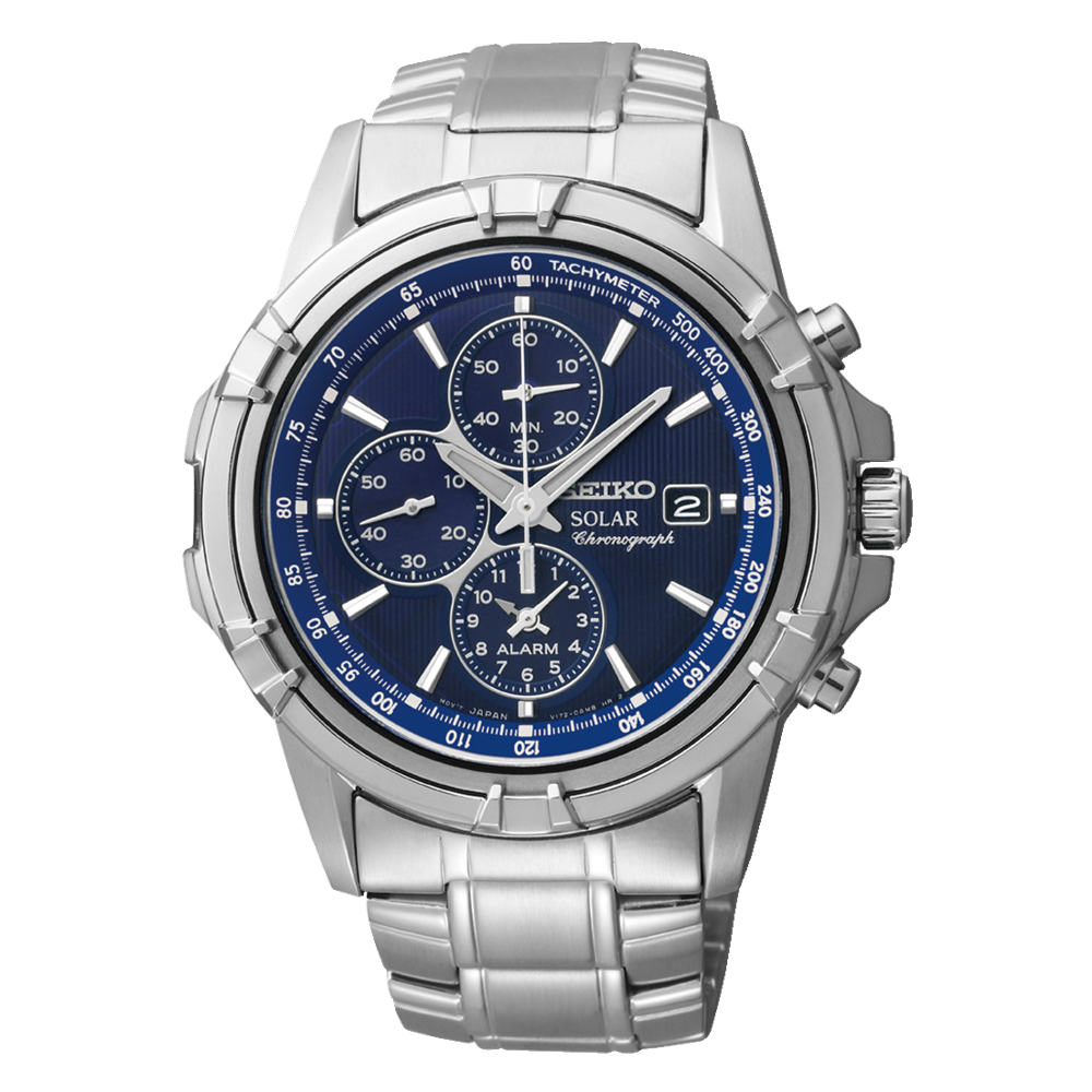 Seiko Solar Coutura Men's Chronograph Watch Blue Dial SSC141P