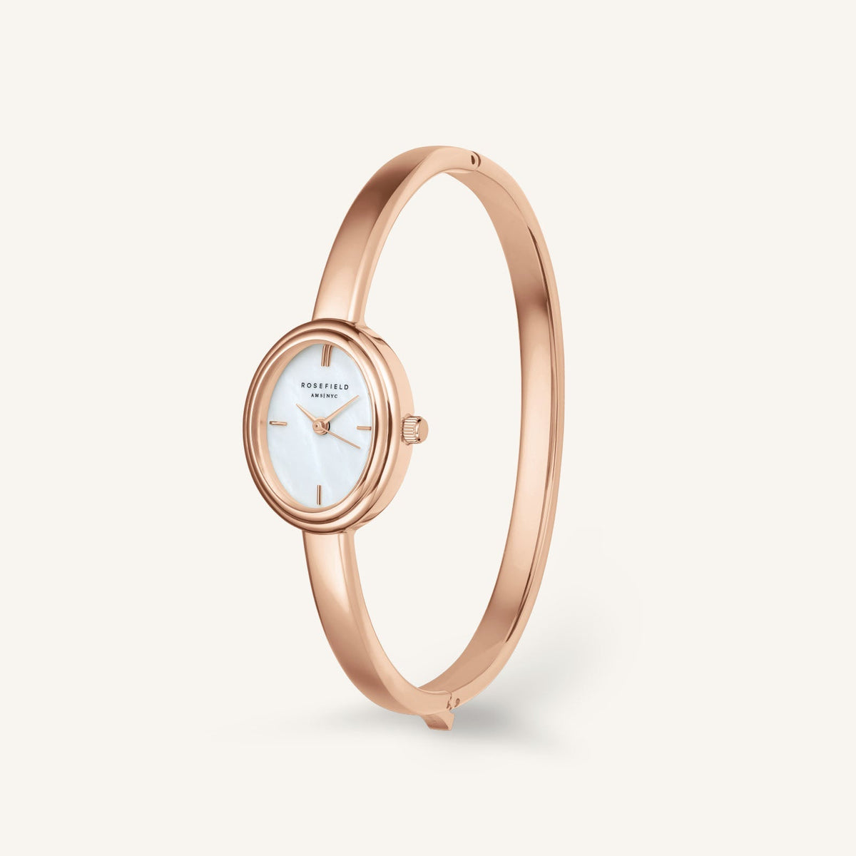 Rosefield Studio Bangle S Mother of Pearl Rose Gold Watch STWRSR-ST08