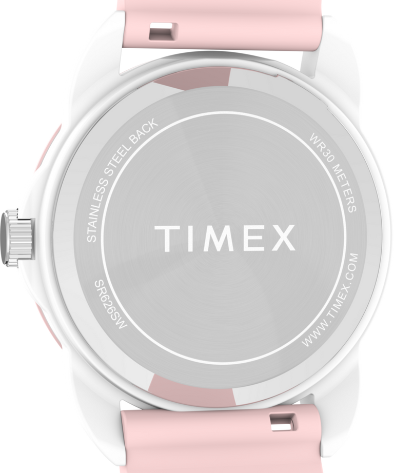 Timex Time Machines Pink and White Silicone Strap Kids Watch TW2W92000