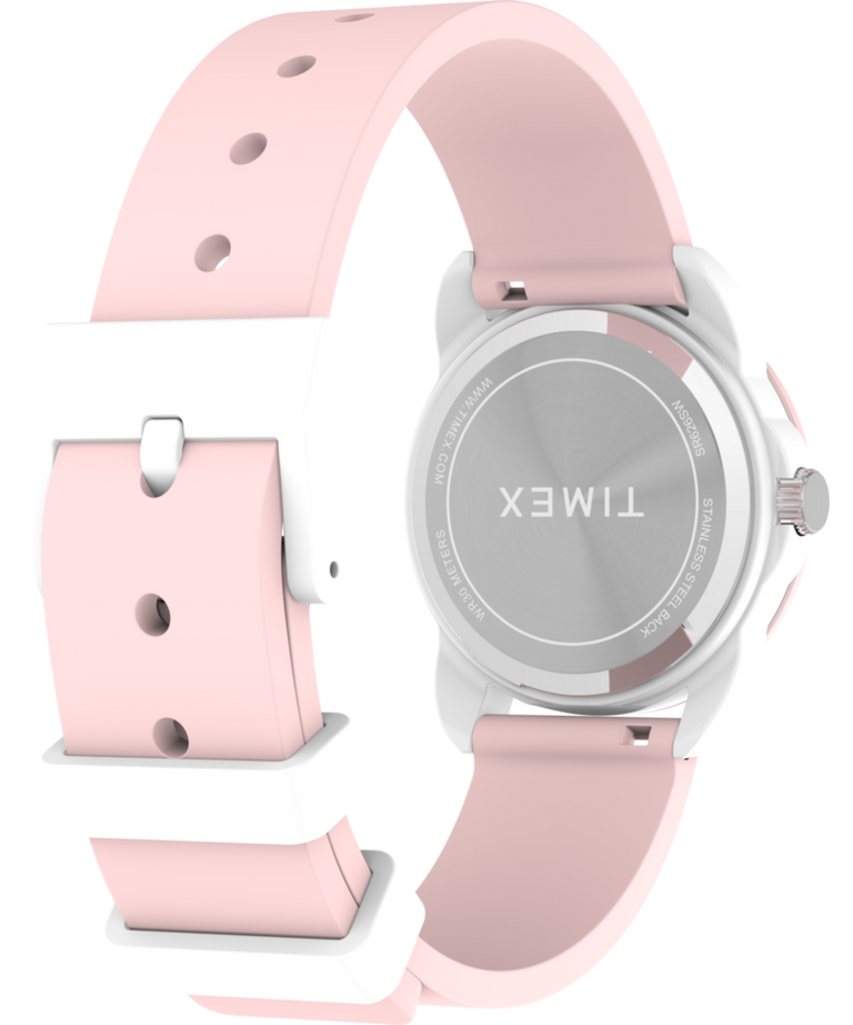 Timex Time Machines Pink and White Silicone Strap Kids Watch TW2W92000
