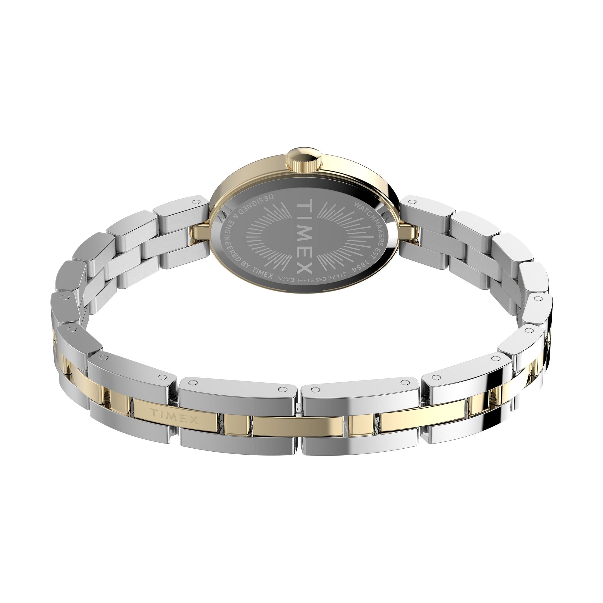 Timex Cavatina Two Toned Case White Dial Women's Watch TW2Y26800