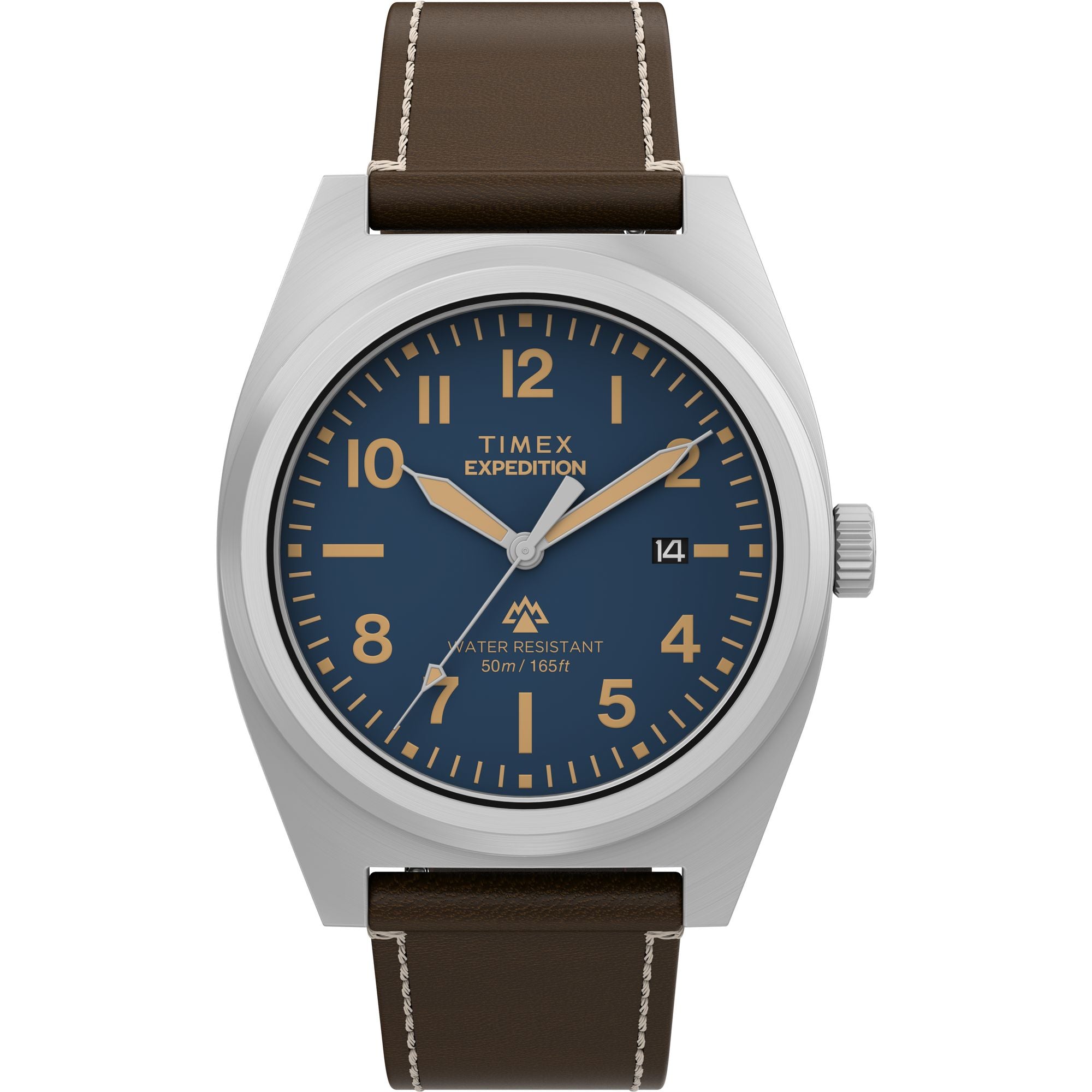 Timex Expedition Capstone Blue Dial with Brown Leather Band TW2Y30600