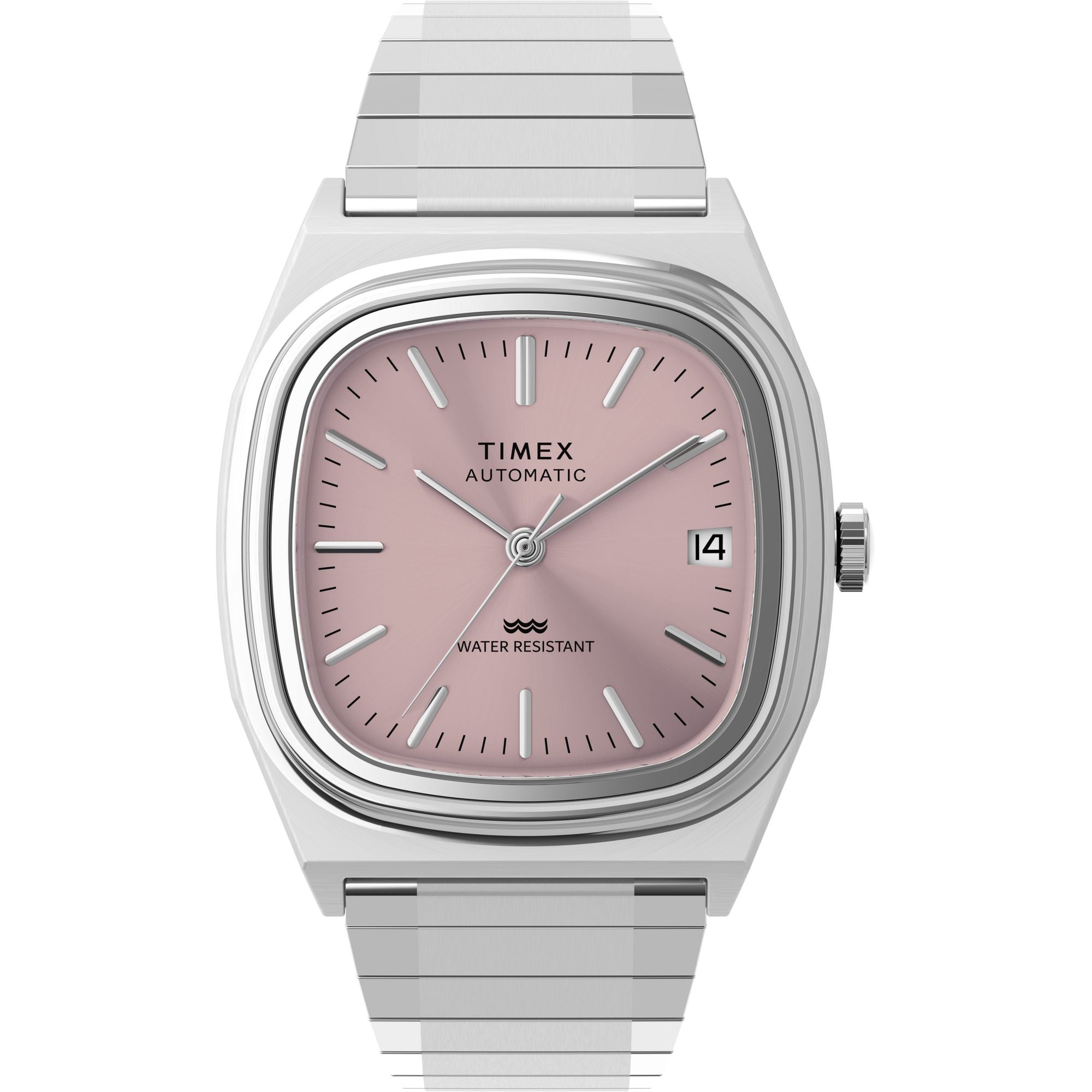 Timex Automatic 1983 Reissue Light Pink Stainless Steel Band Watch TW2Y66800