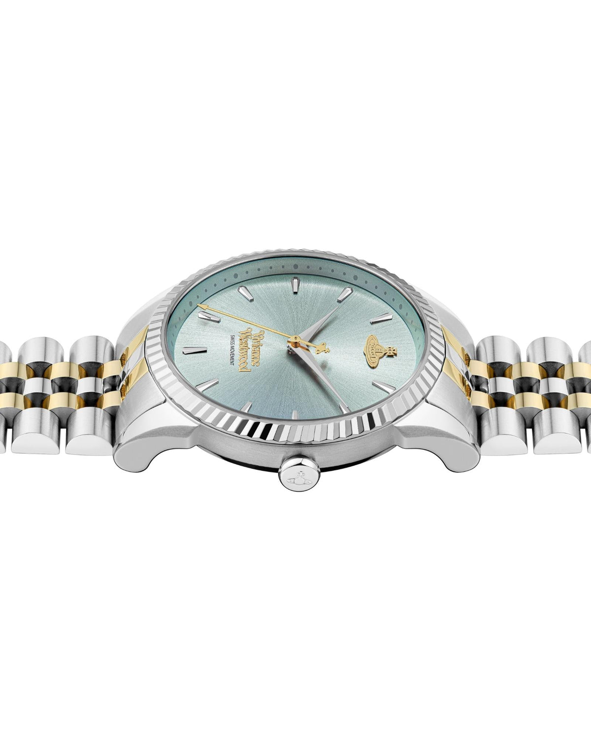 Vivienne Westwood Seymore Green Dial Two Tone Strap Watch