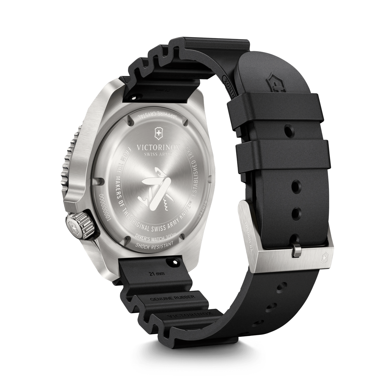 Victorinox Dive Pro Titanium Automatic Black Rubber Black Dial Watch 242070