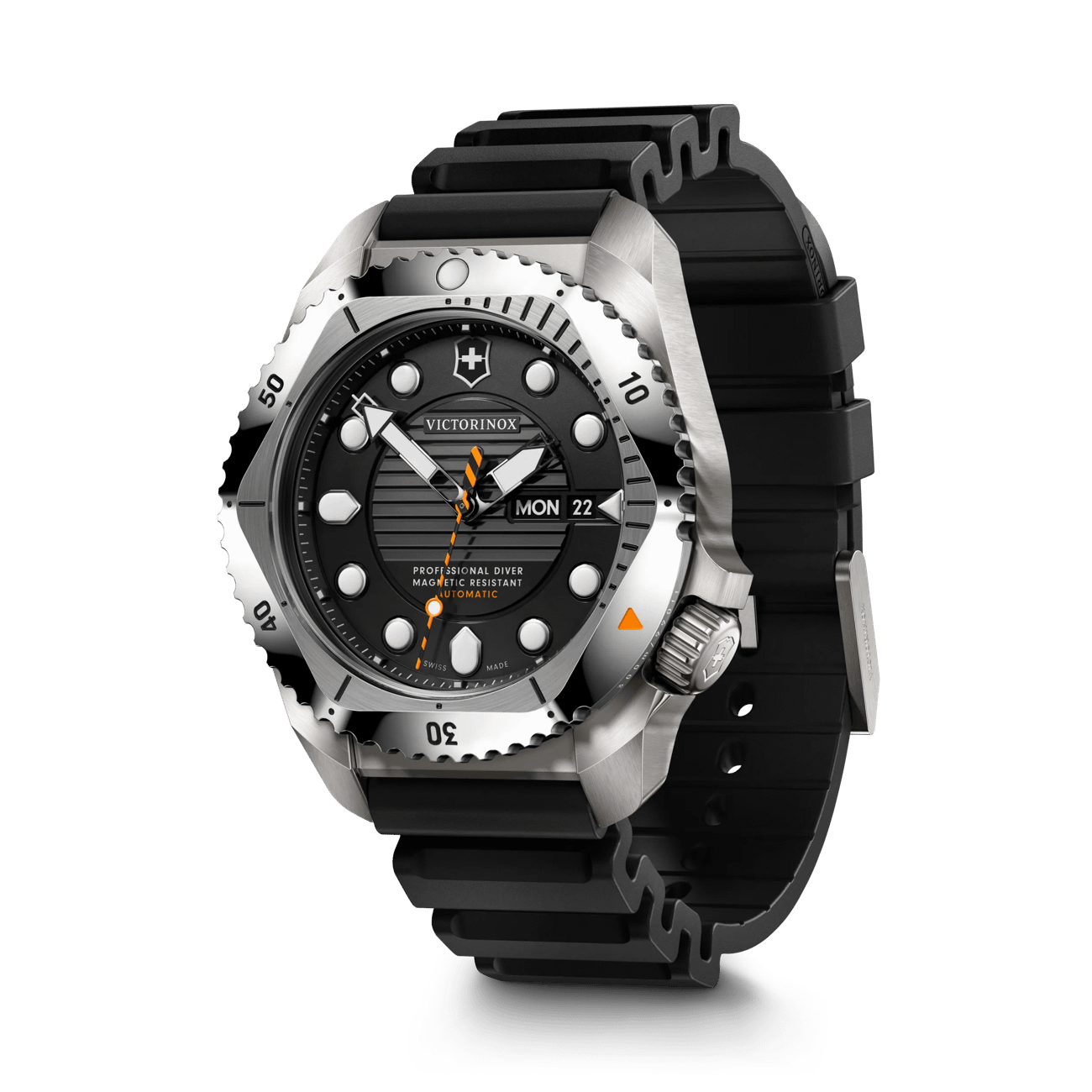 Victorinox Dive Pro Titanium Automatic Black Rubber Black Dial Watch 242070