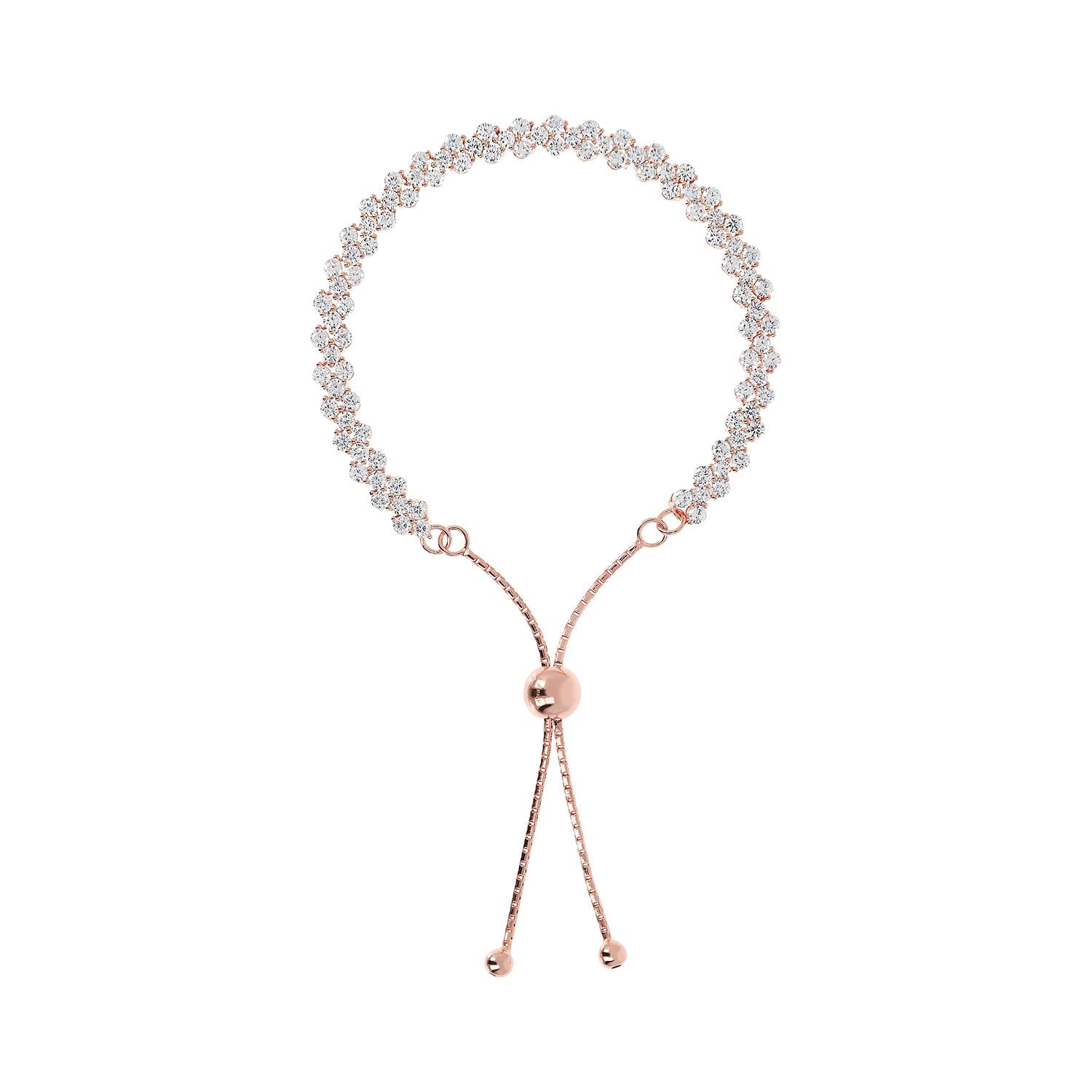 Bronzallure Altissima White Cubic Zirconia Tennis Bracelet