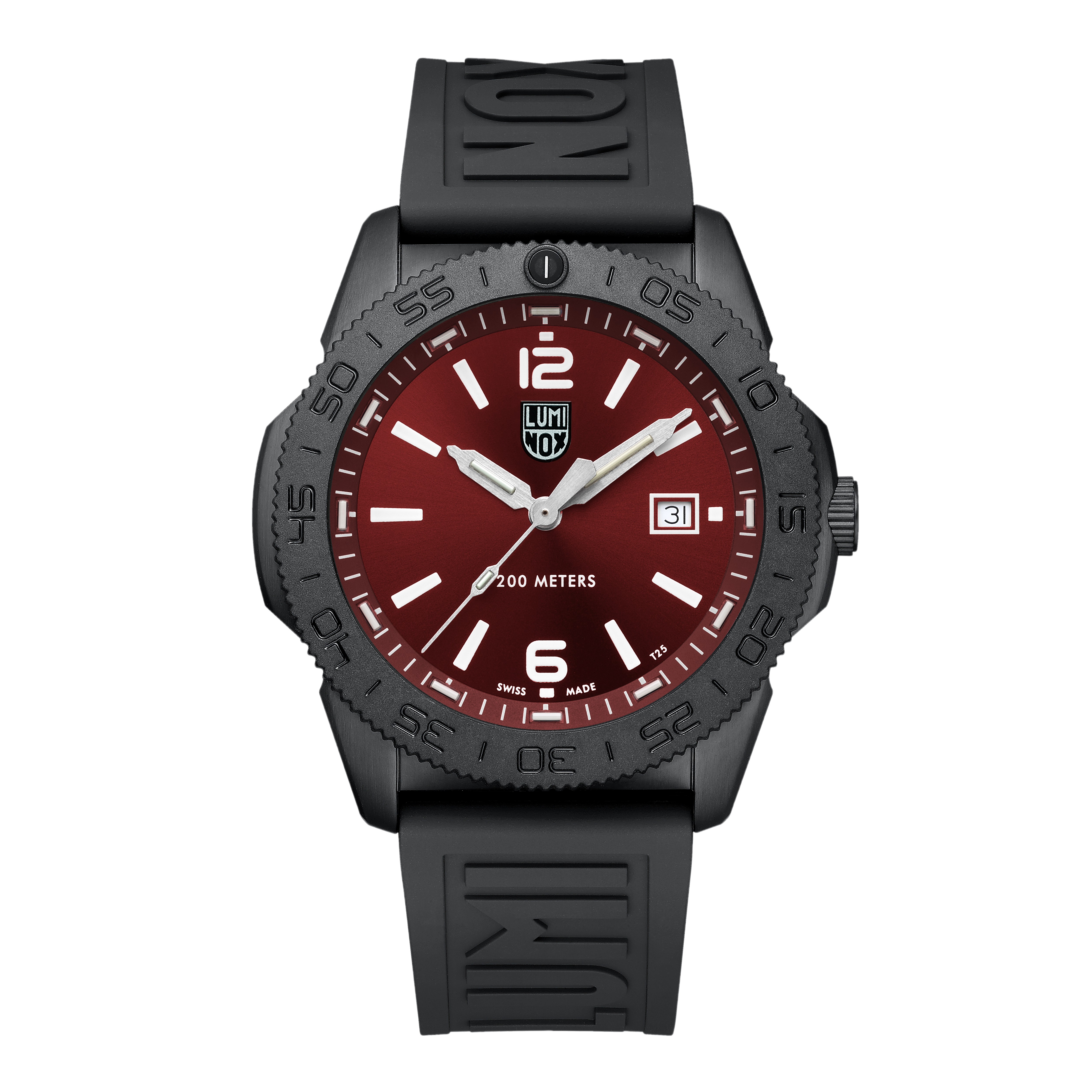 Luminox Pacific Diver Red Dial Black Steel 44mm Watch - XS.3135.B