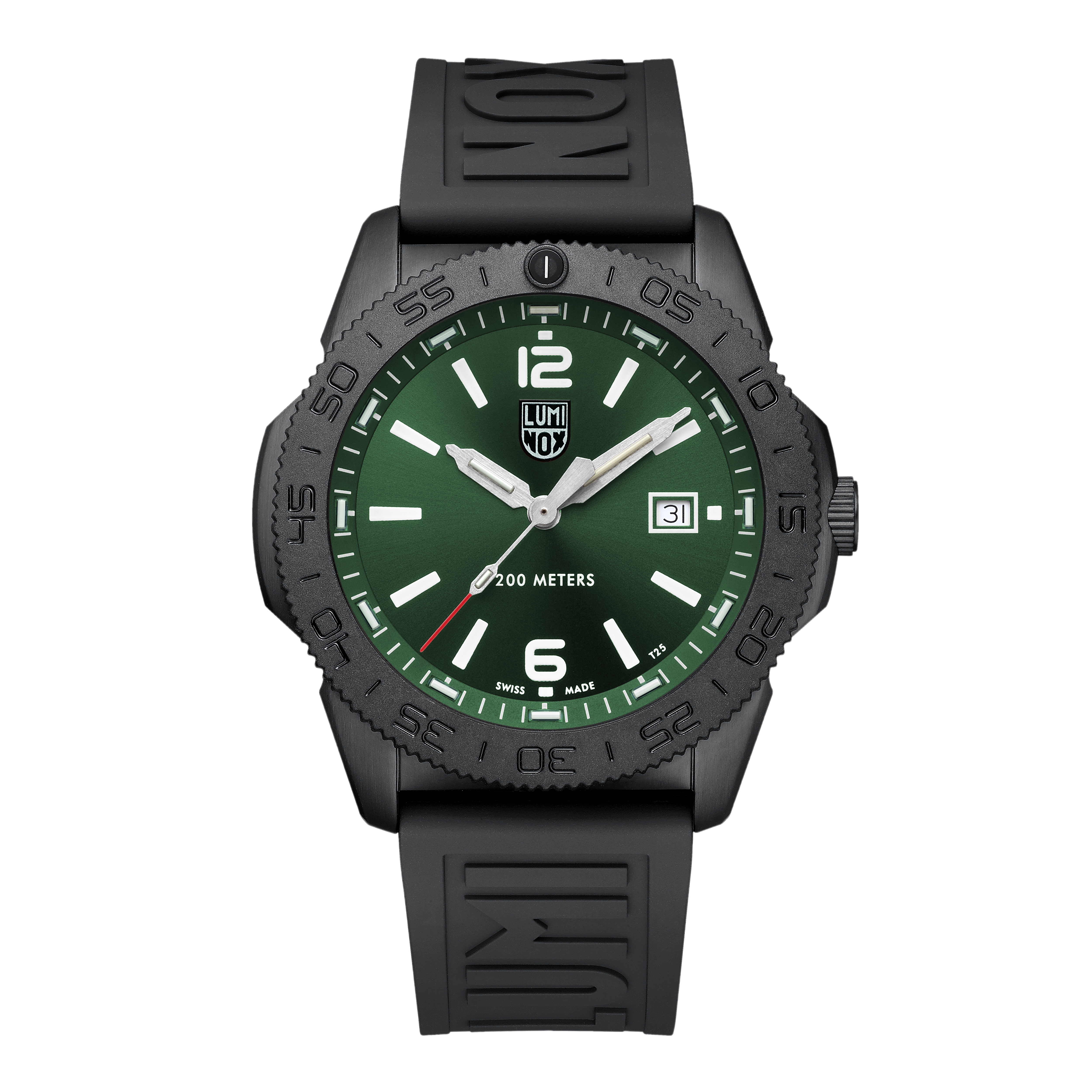 Luminox Pacific Diver Green Dial Black Steel 44mm Watch - XS.3137.B