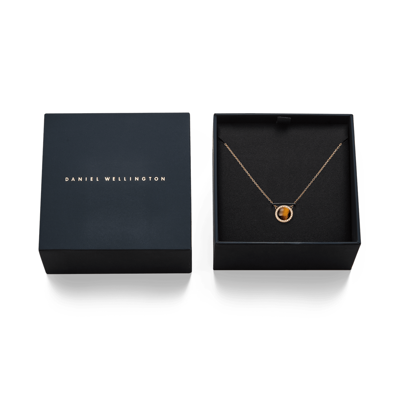 Daniel Wellington Audrey Tiger Eye Rose Gold Necklace DW00401451