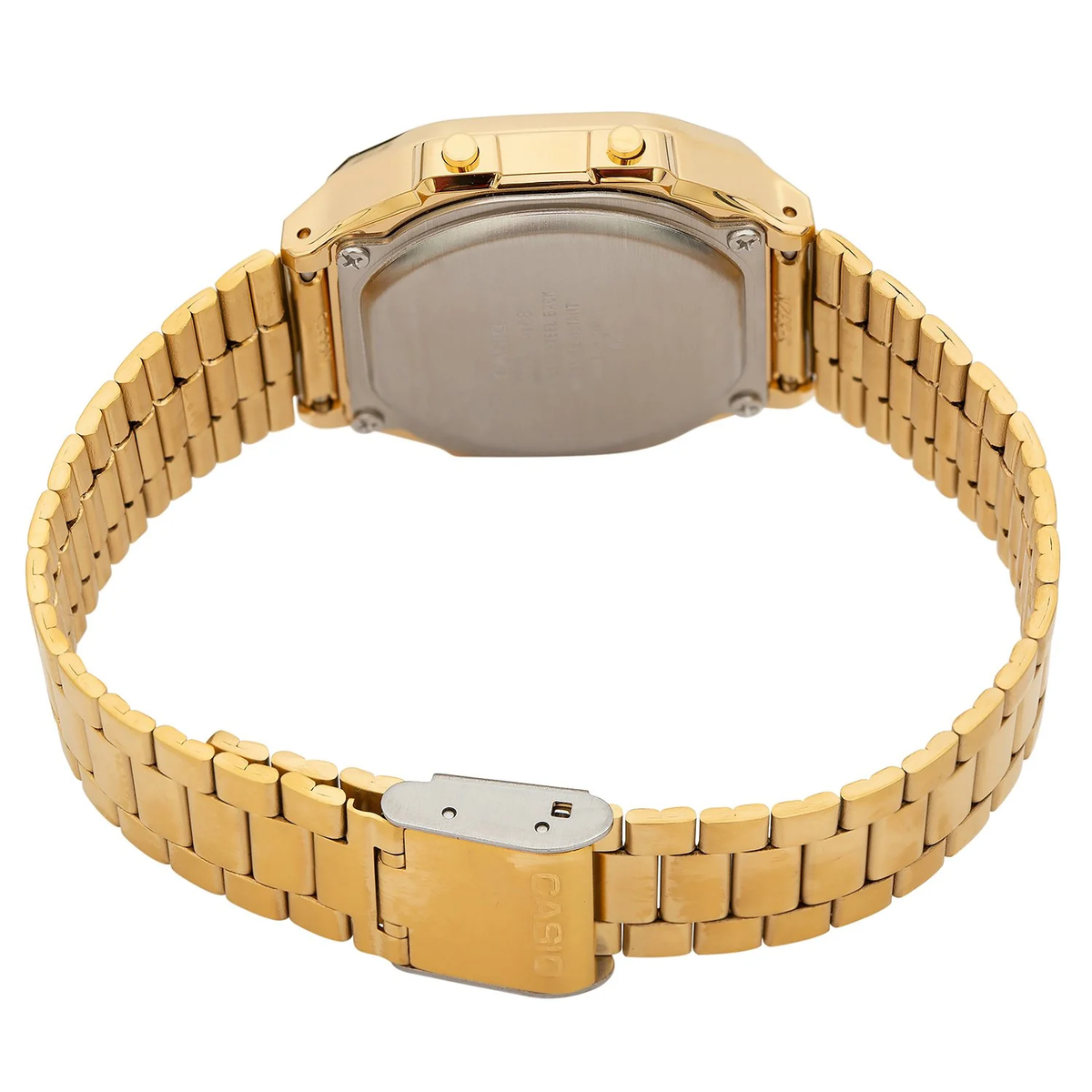 Casio A168WG-9W gold-tone bracelet with adjustable clasp