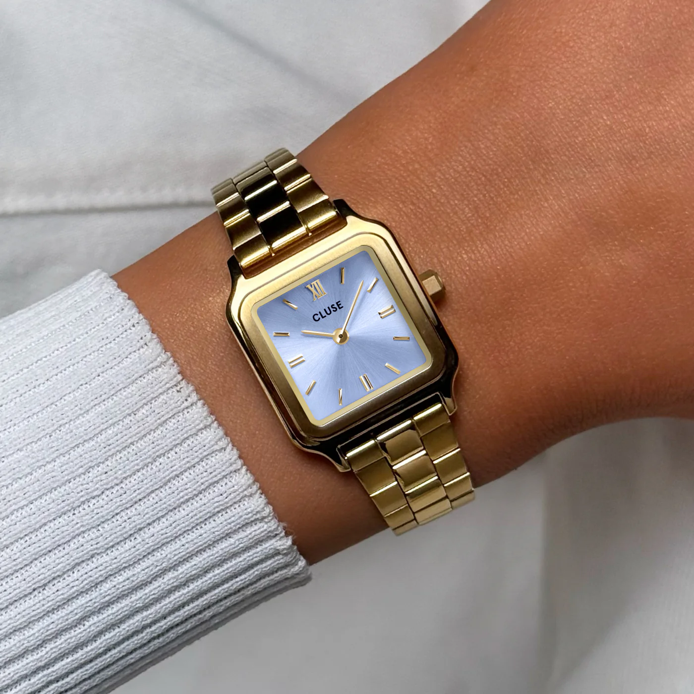 CLUSE Gracieuse Frosted Lilac Dial Gold Stainless Steel Bracelet CW11820