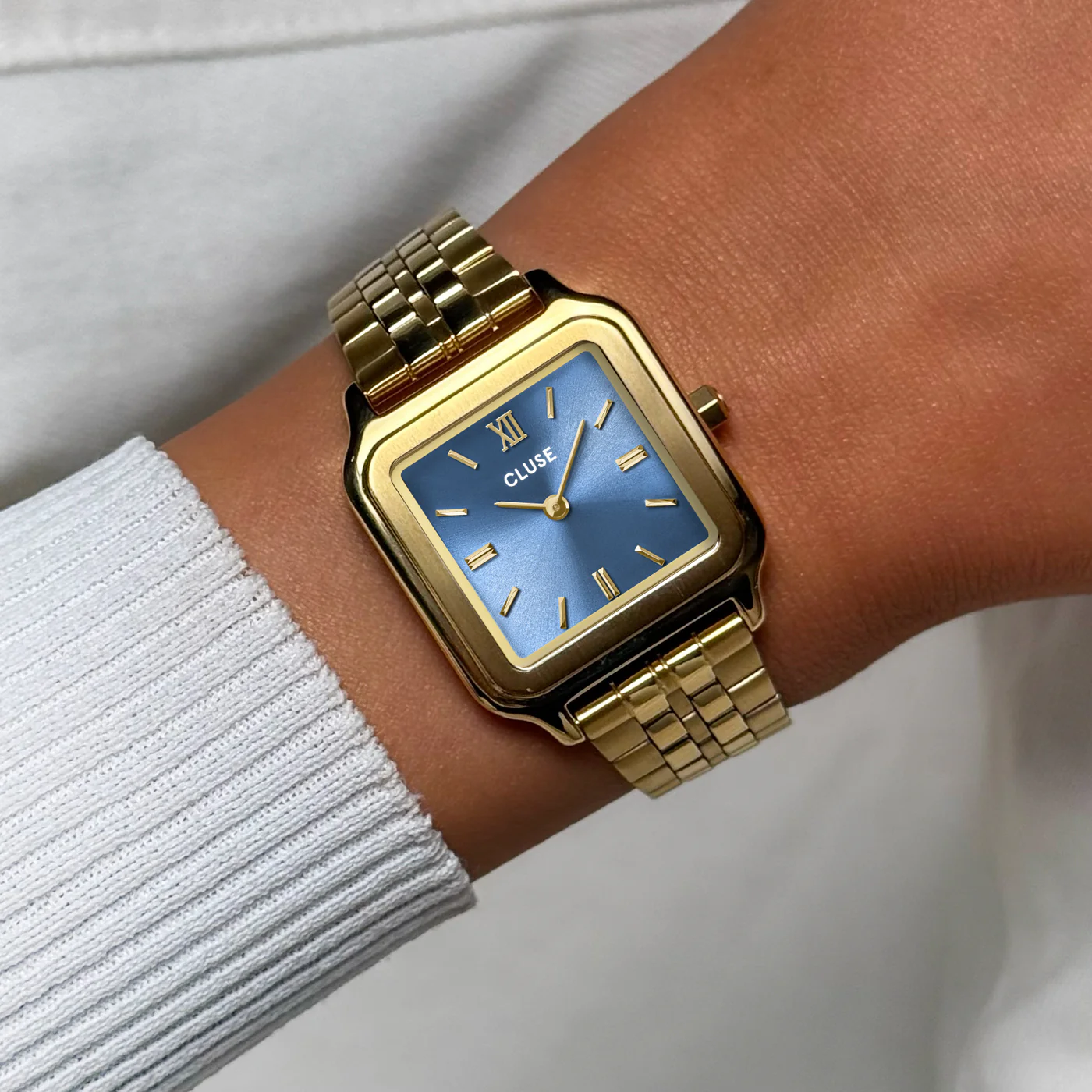 CLUSE Gracieuse Kyanite Blue Dial Gold Stainless Steel Bracelet CW11908
