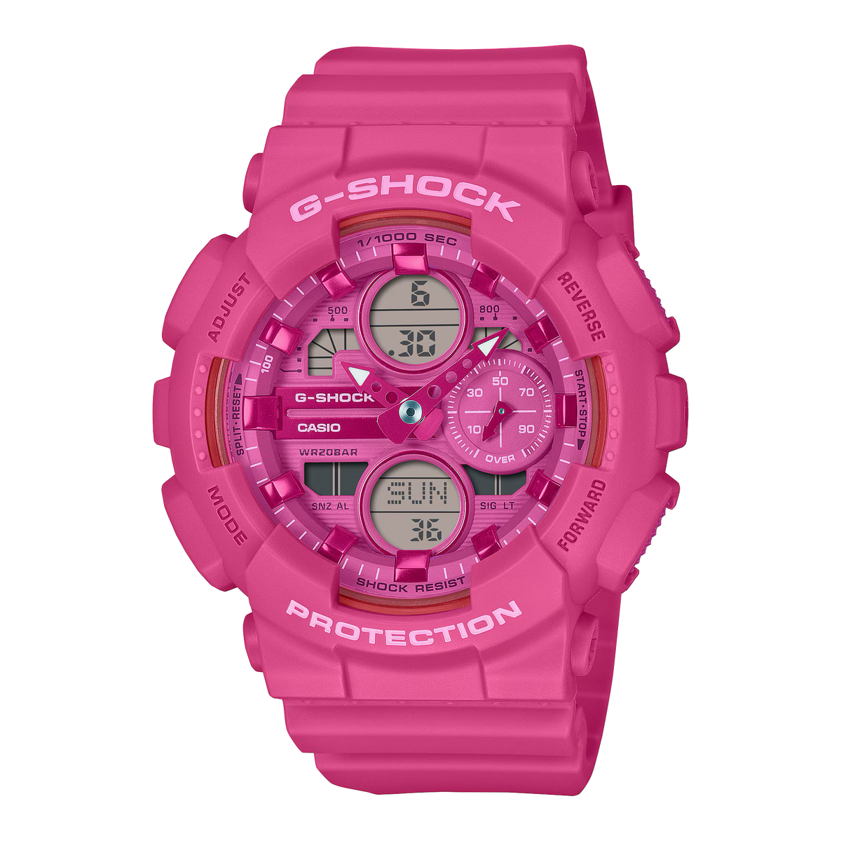 G-Shock Analog Digital DUO Mid Size Pink Resin Band and Dial Watch GMAS140PP-4A