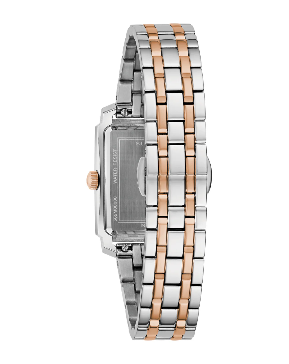 Bulova Sutton White Dial Two Toned Rose Gold Stainless Steel Watch 98L328