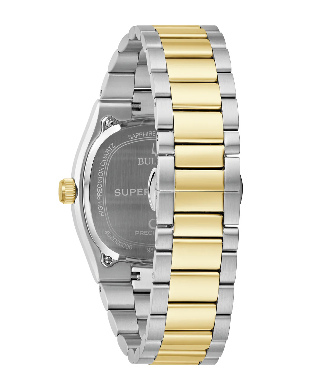 Bulova Super Seville Blue Dial Two Toned Stainless Steel Watch 98B462