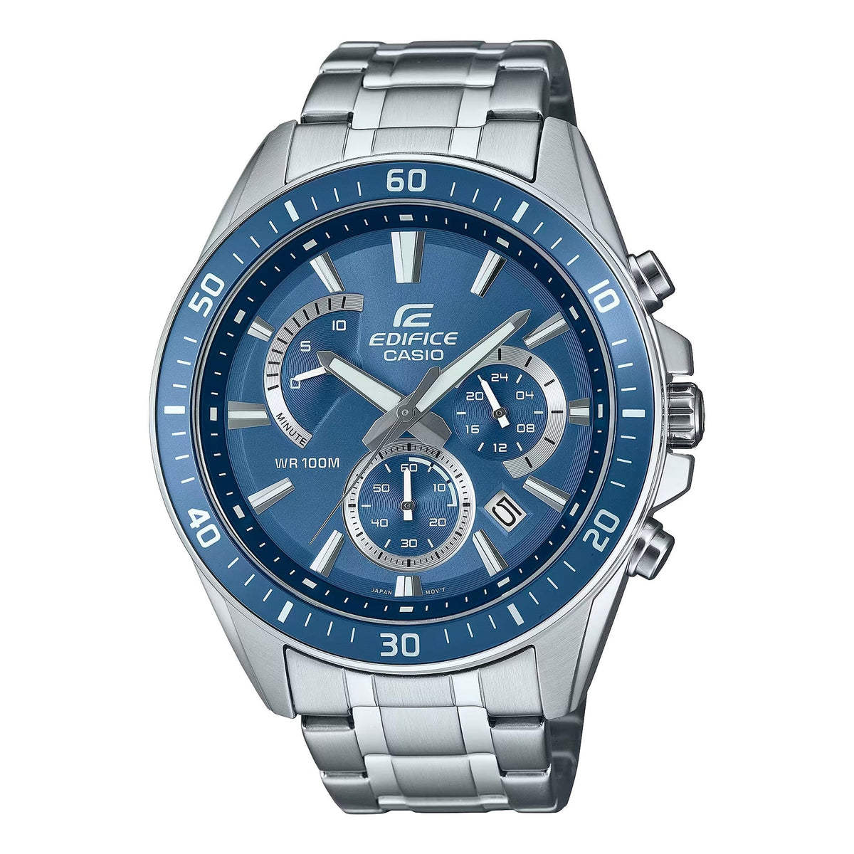 Casio Edifice Silver Stainless Steel Blue Dial Watch EFR552D-2A