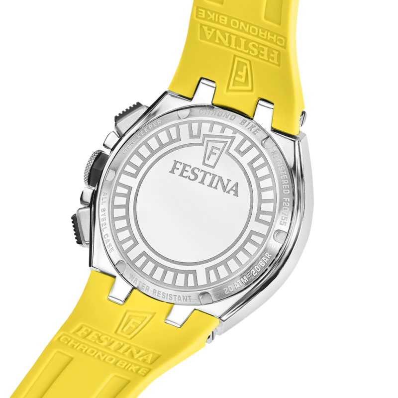 Festina ChronoBike Black Dial Yellow Rubber Strap Men's Watch F20755/5