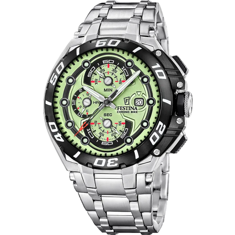 Festina ChronoBike Green Dial Stainless Steel Men's Watch F20754/3