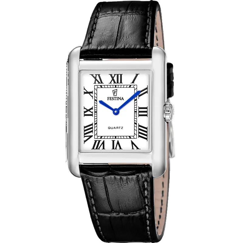 Festina White Dial Black Leather Strap Men's Watch F20771/1