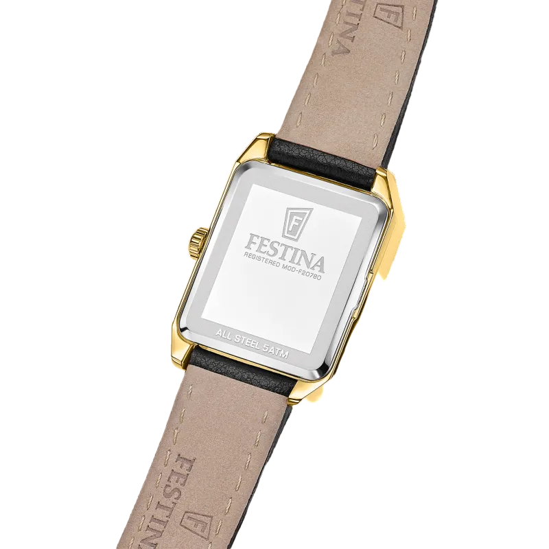 Festina Silver Dial Black Leather Strap Men's Watch F20780/1