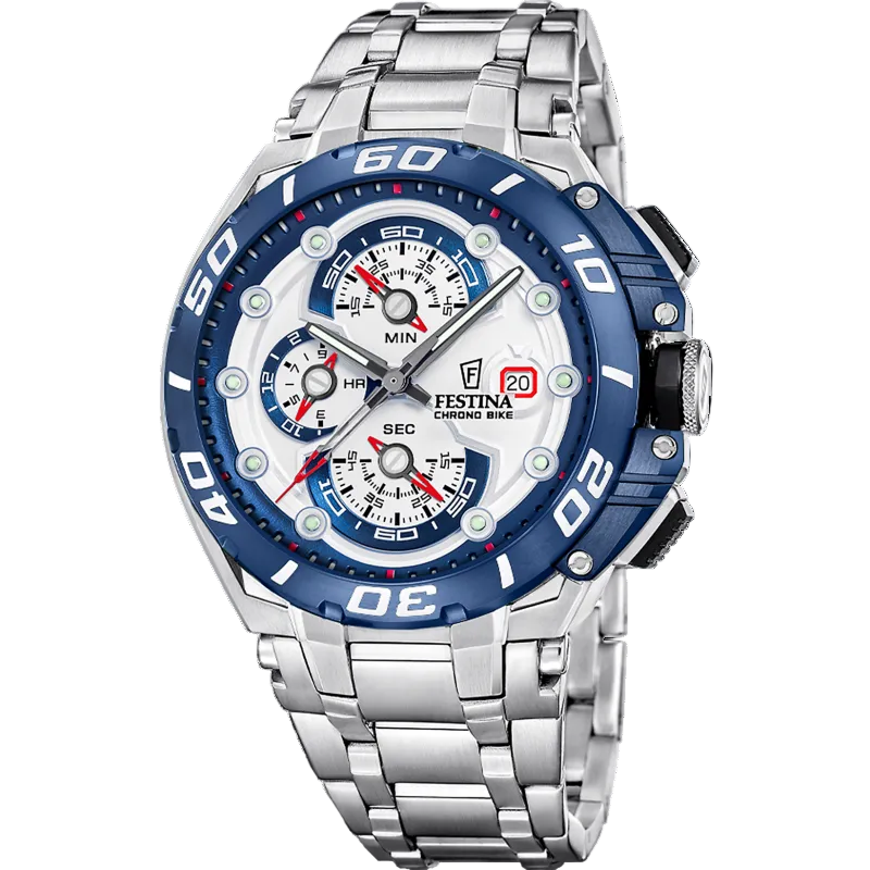 Festina ChronoBike White Dial Stainless Steel Men's Watch F20754/1