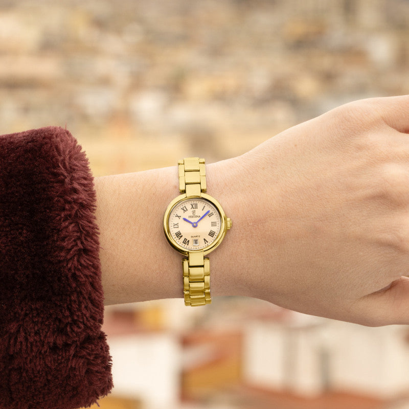 Festina Mademoiselle Gold Dial Stainless Steel Women's Watch F20786/2