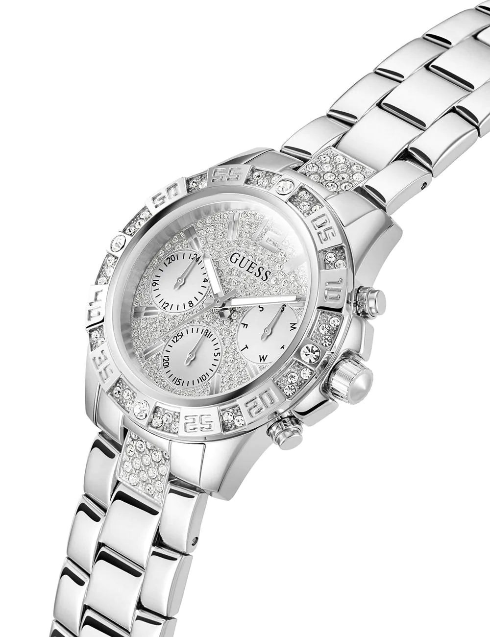 Guess Majesty Silver Dial Stainless Steel Watch GW0771L1