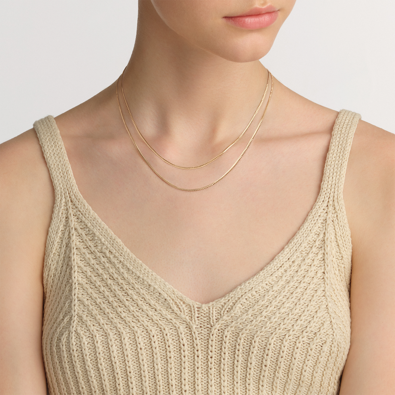 Flat Chain Gold Necklace DW00400548