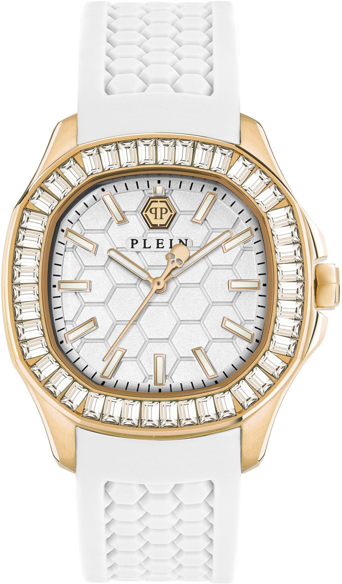 Philipp Plein Spectre White Dial Silicone Band Watch PWTAA0924