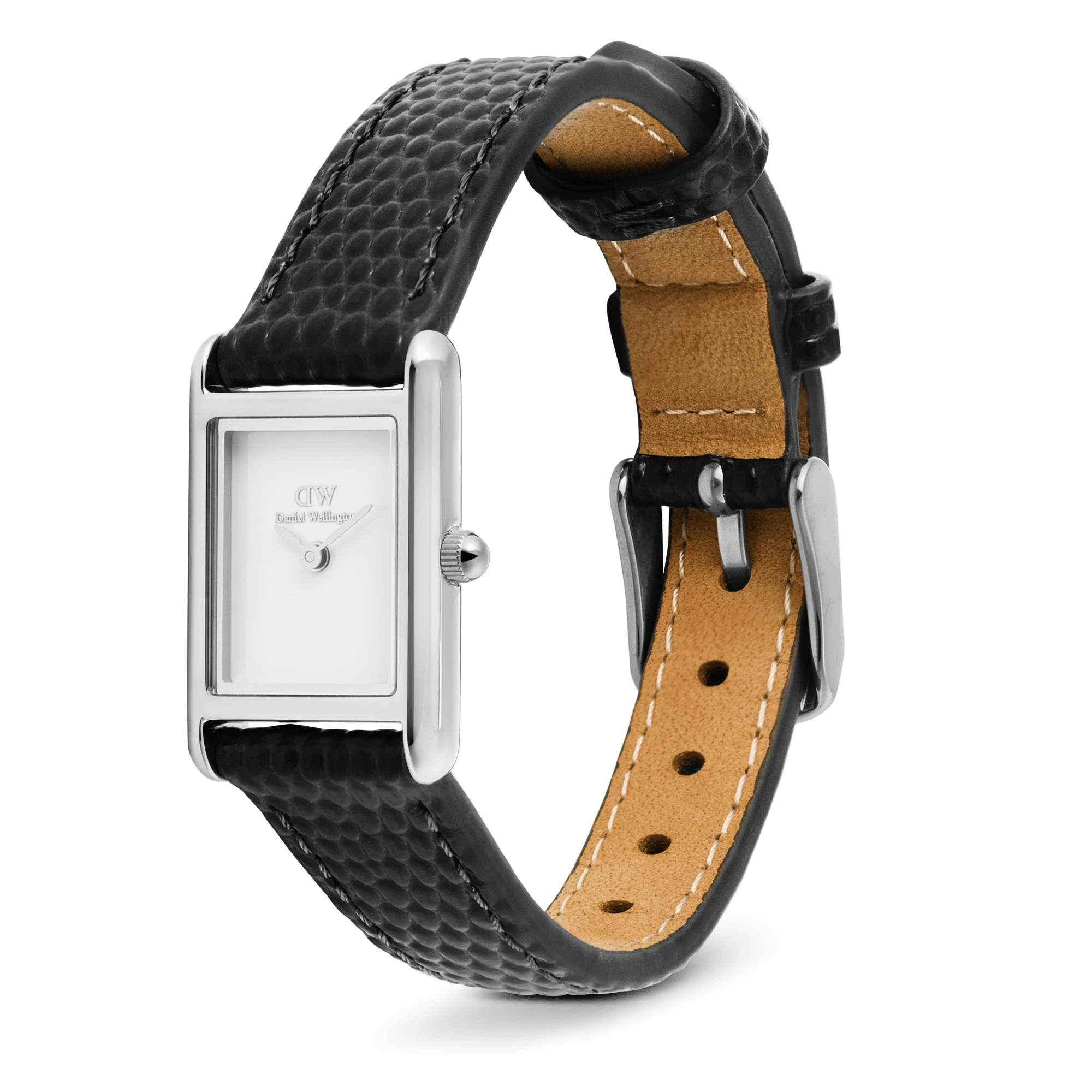 Daniel Wellington Bound Mini Black Lizard Silver DW00100901