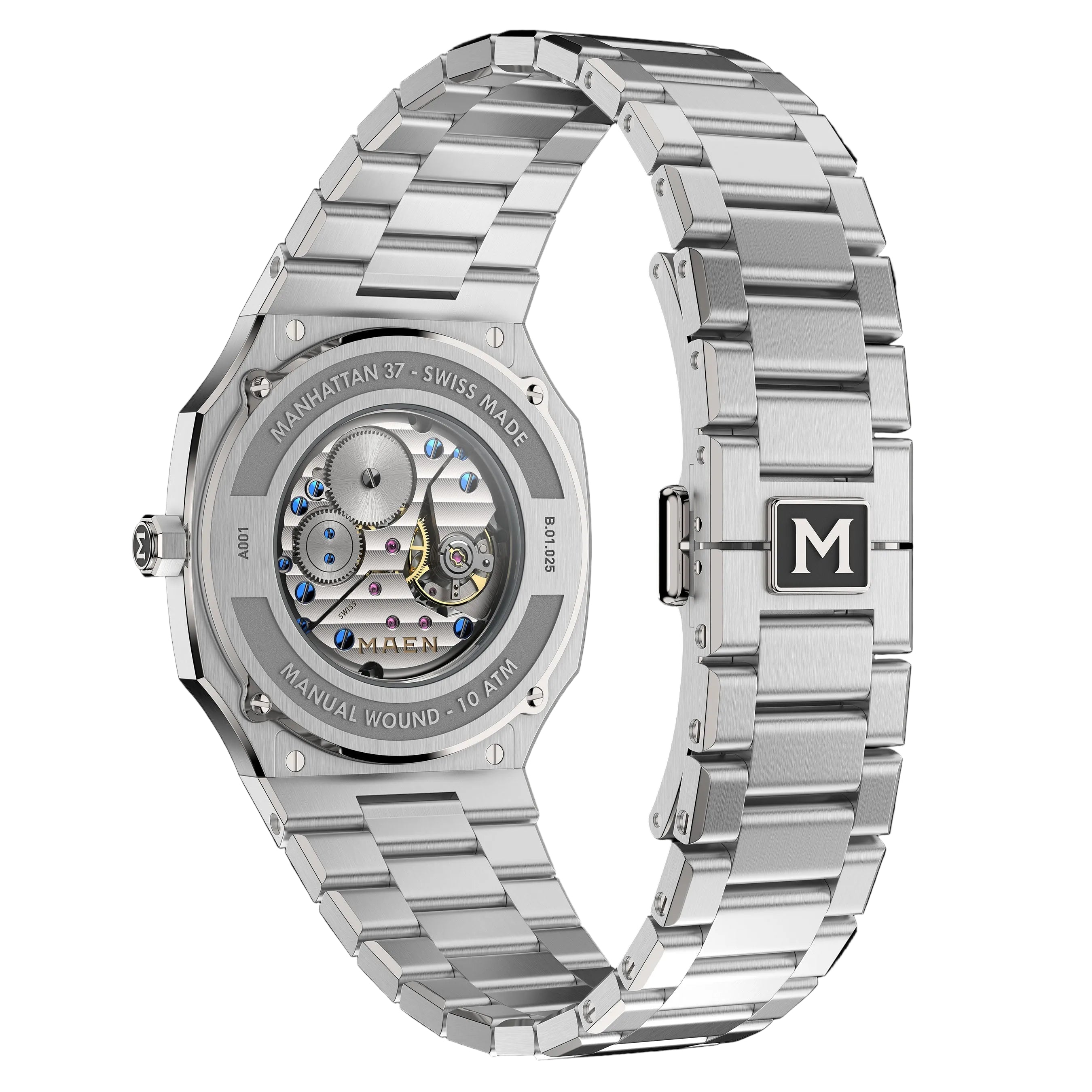 MAEN Manhattan 37 Ultra Thin Midnight Blue Manual Wind Movement Watch M2.2.1