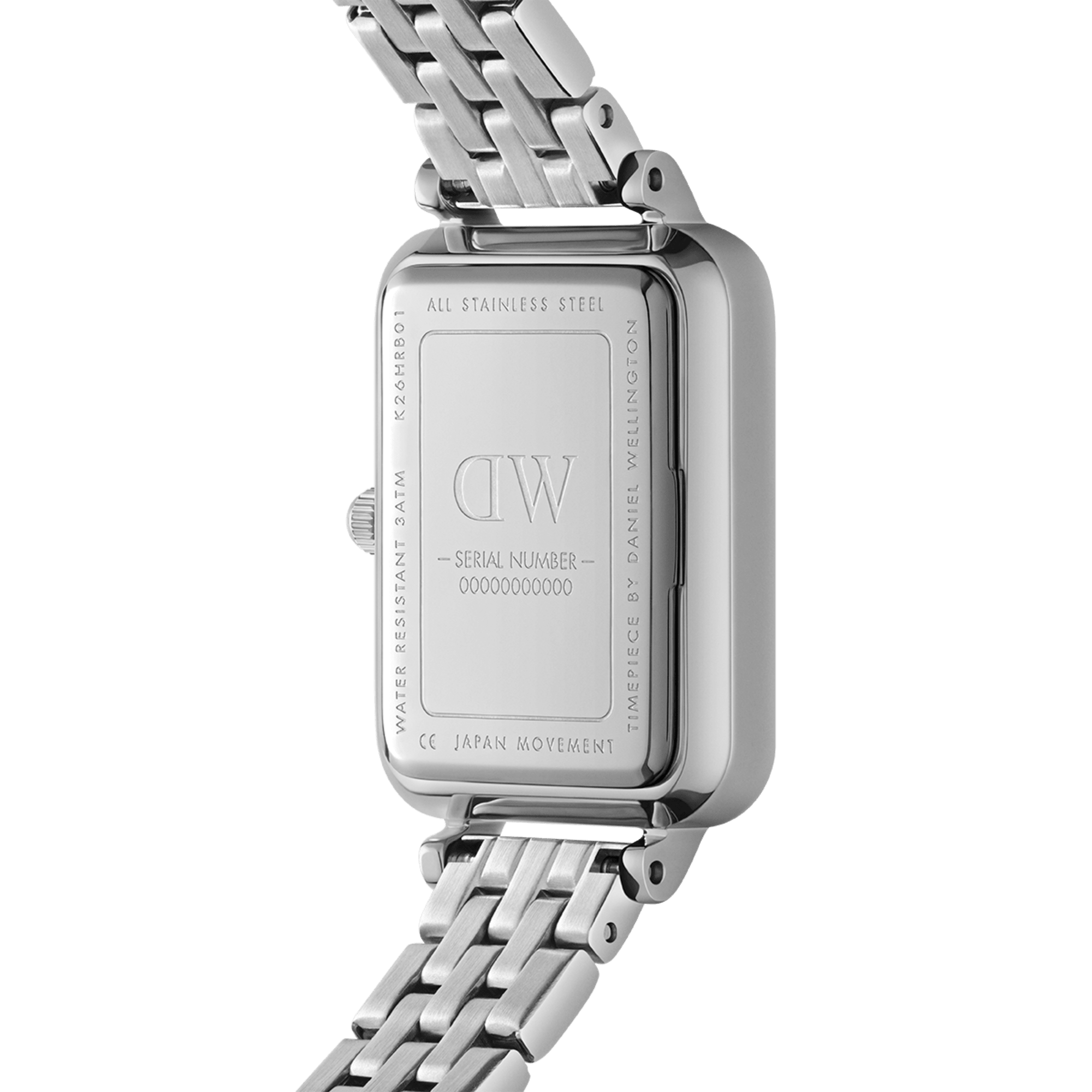 Daniel Wellington Quadro 20X26mm Bezel 5-Link Arctic Sunray Watch DW00100670