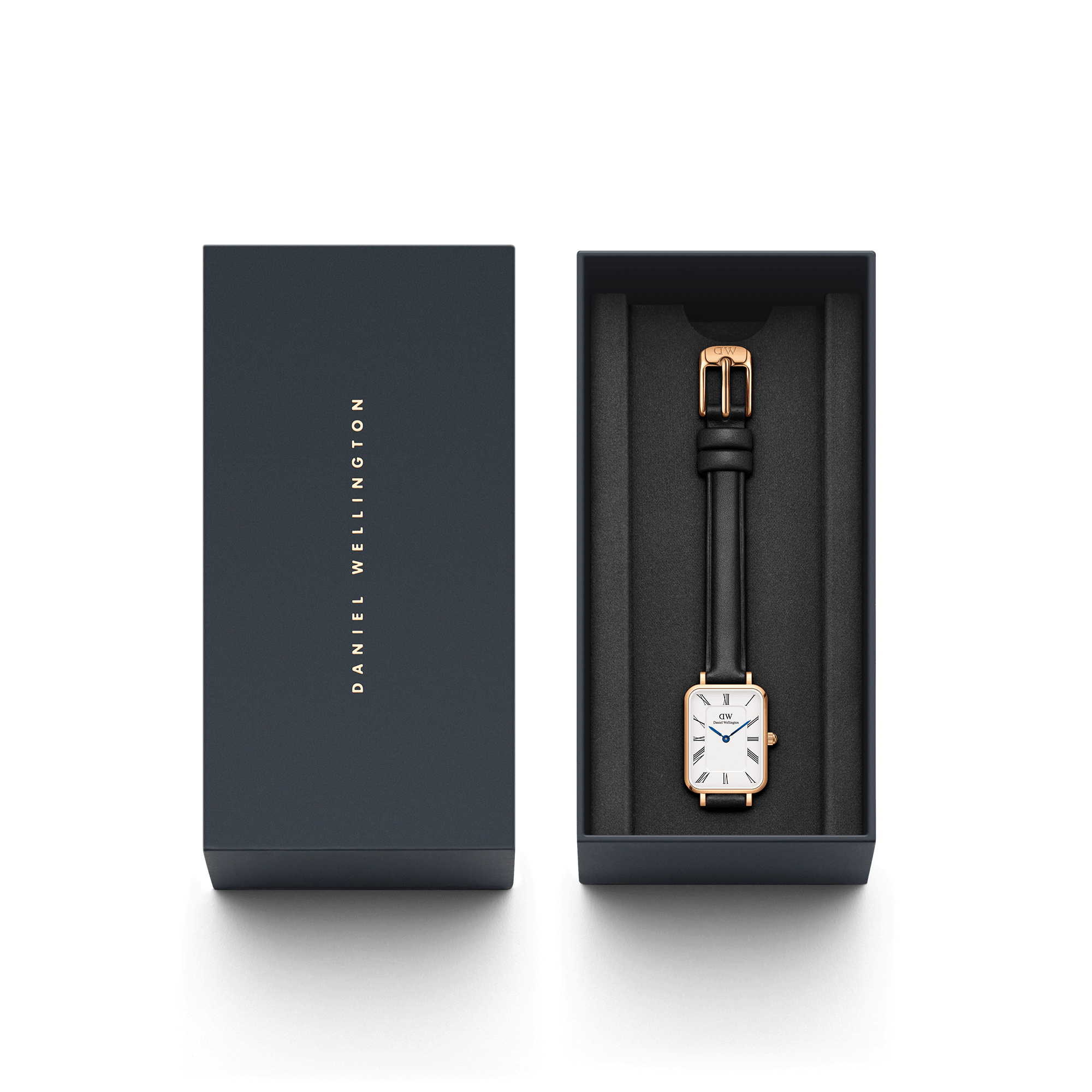 Daniel Wellington Quadro Roman Numerals Sheffield Rose Gold Watch DW00100689
