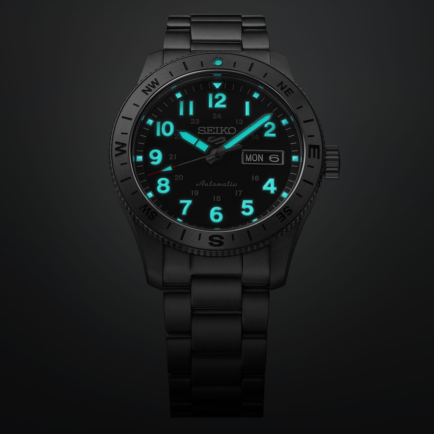 Seiko 5 Sports Field Black Dial Stainless Steel HDB006K