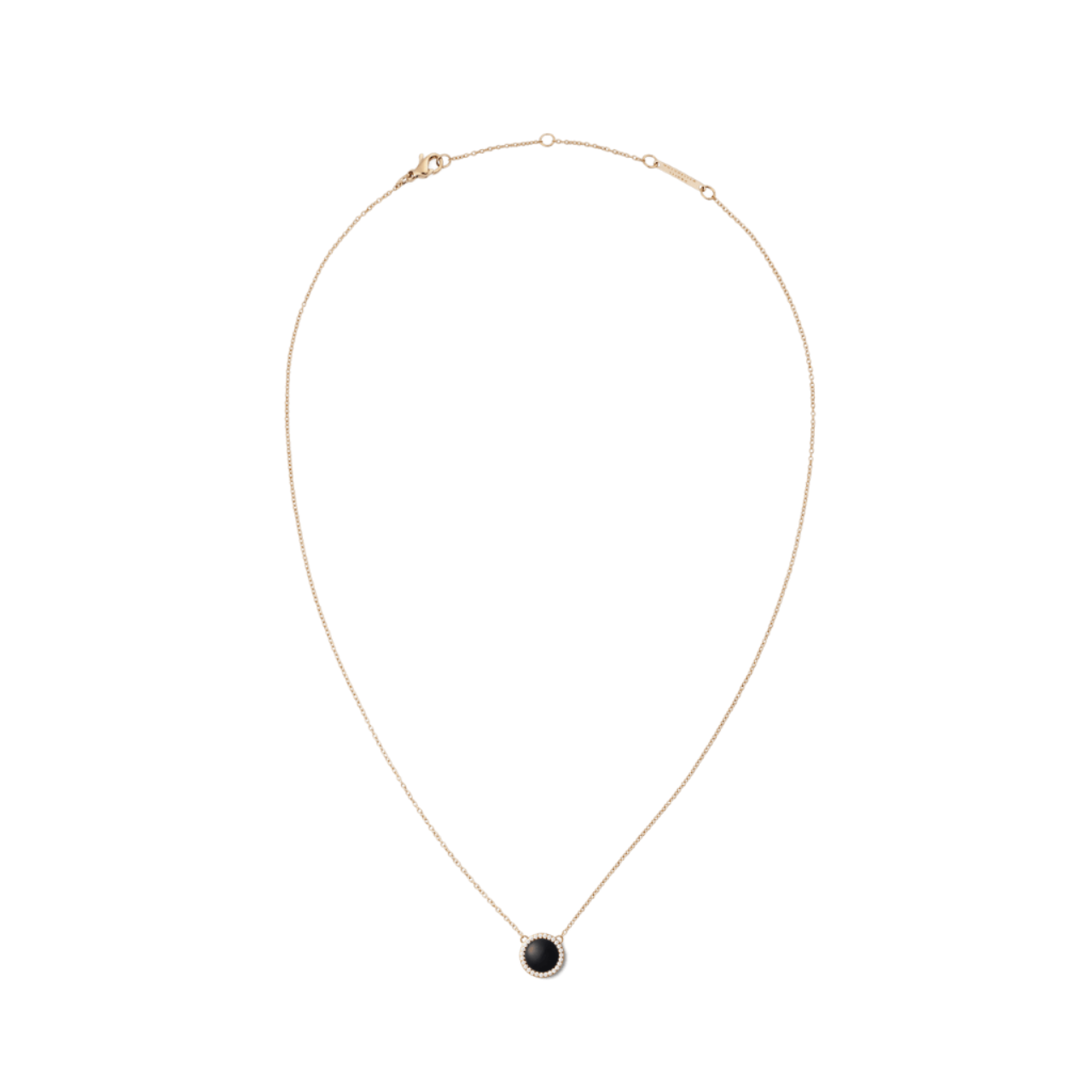 Daniel Wellington Audrey Black Agathe Rose Gold Necklace DW00401450