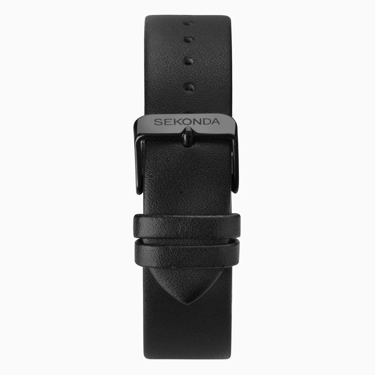 Sekonda Mens Black Leather Strap Watch SK1941 Durable Stylish Timepiece