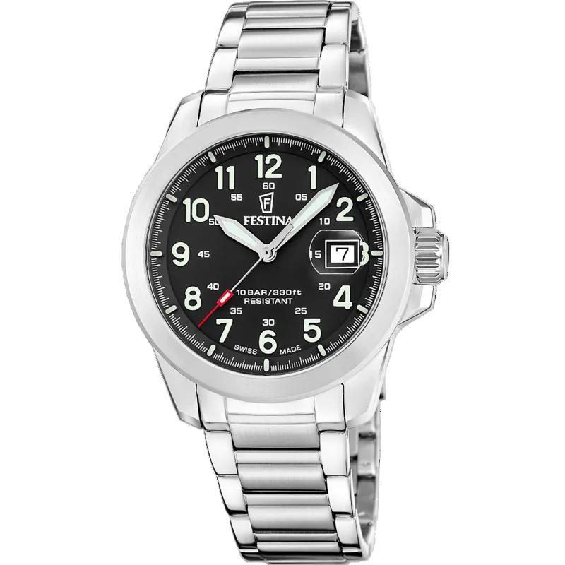 Festina Swiss Made Field with Three Interchangeable Straps Men's Watch F20081/4