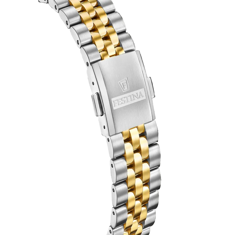 Festina Swiss Made Classic White Dial Two Tone Stainless Steel Women’s Watch F20088/1