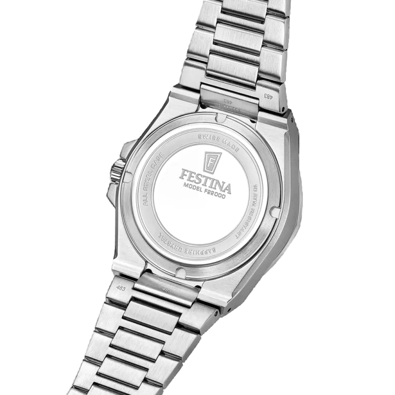 Festina Swiss Made Green Dial Stainless Steel Men's Watch F22000/3