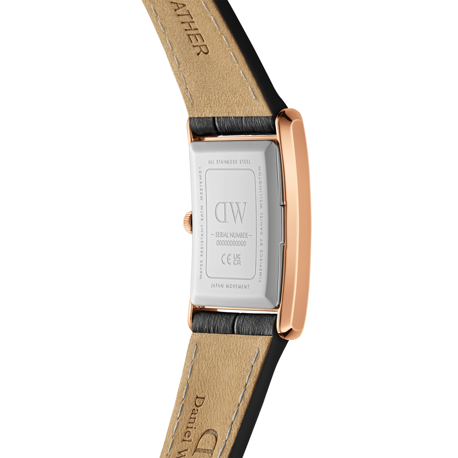 Daniel Wellington Bound Black Crocodile Rose Gold Watch DW00100693