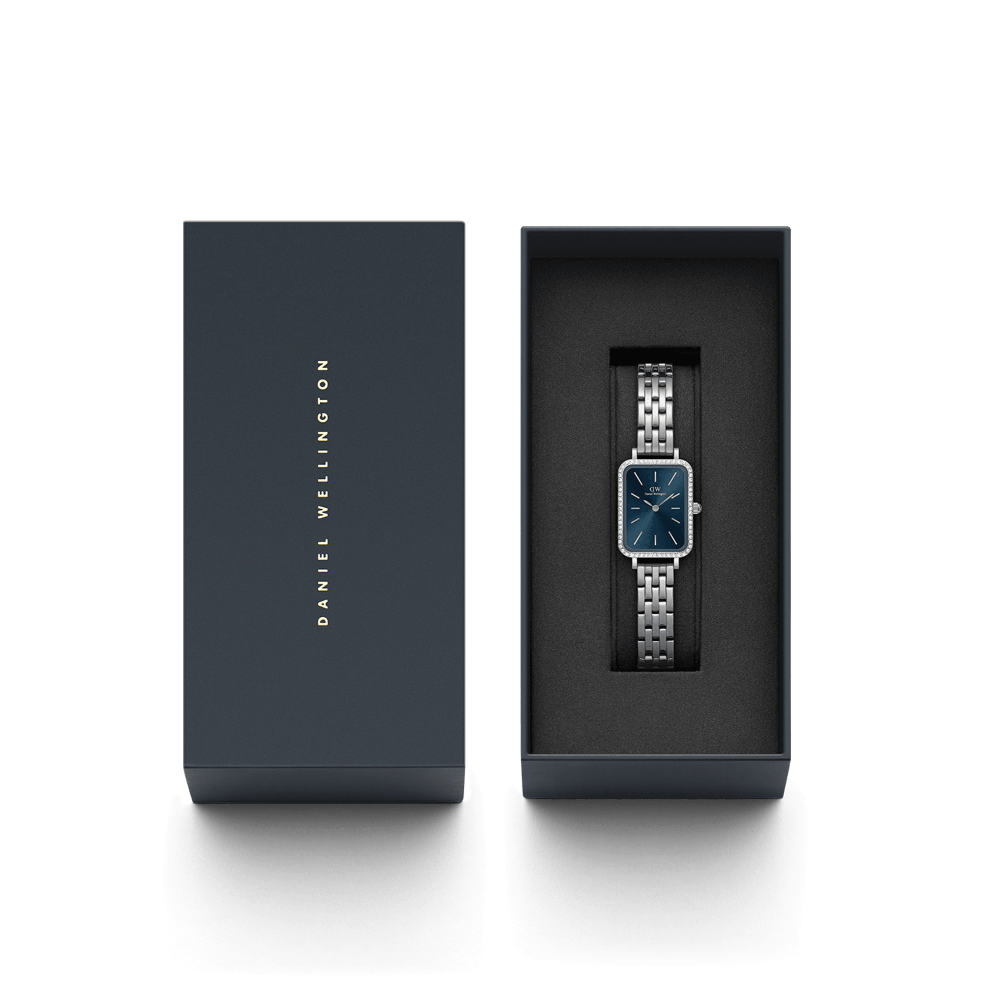 Daniel Wellington Quadro 20X26mm Bezel 5-Link Arctic Sunray Watch DW00100670
