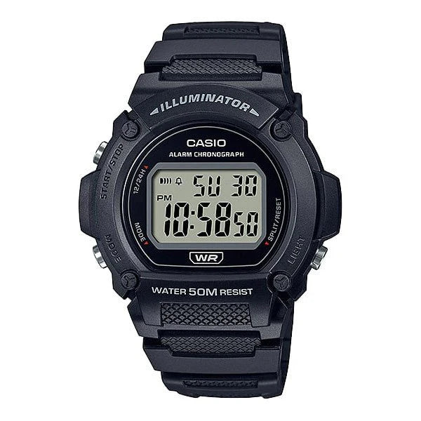 Casio Digital Black Dial and Resin Band Watch W219H-1A