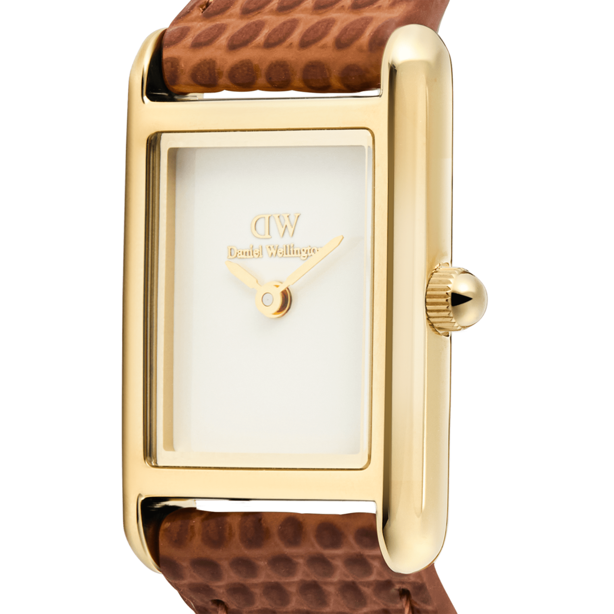Daniel Wellington Bound Mini Light Brown Lizard Gold